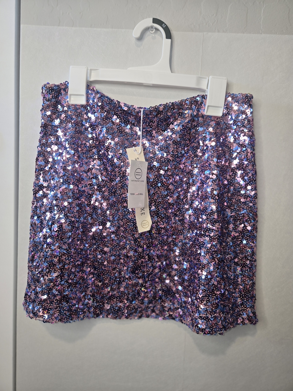 SALTWATER LUXE  Sequin Mini Skirt